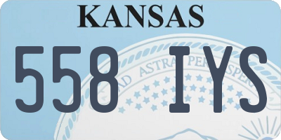 KS license plate 558IYS