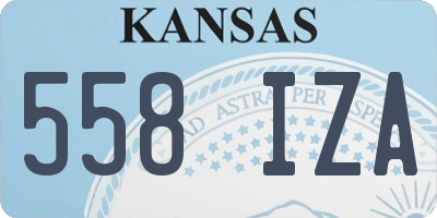 KS license plate 558IZA