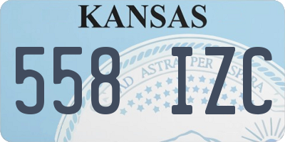 KS license plate 558IZC