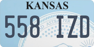 KS license plate 558IZD