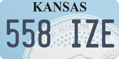 KS license plate 558IZE