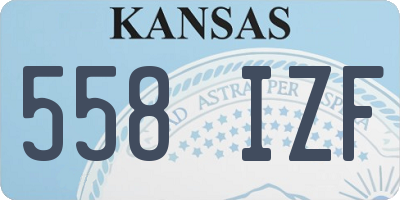 KS license plate 558IZF