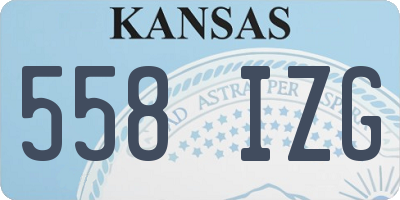 KS license plate 558IZG