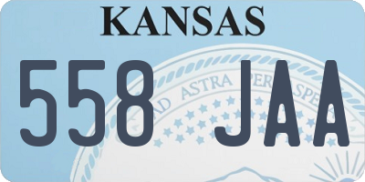KS license plate 558JAA