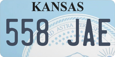 KS license plate 558JAE