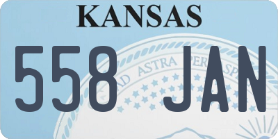 KS license plate 558JAN