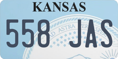 KS license plate 558JAS