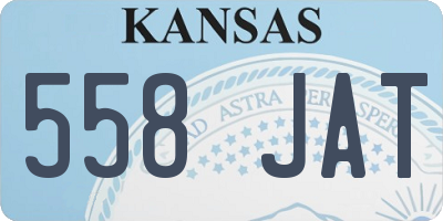 KS license plate 558JAT