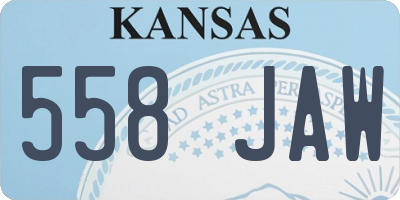 KS license plate 558JAW
