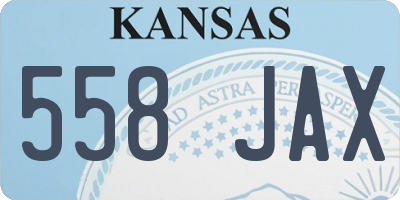 KS license plate 558JAX