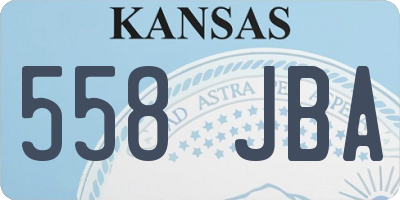 KS license plate 558JBA