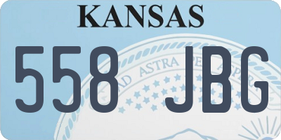 KS license plate 558JBG