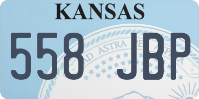 KS license plate 558JBP