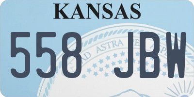 KS license plate 558JBW