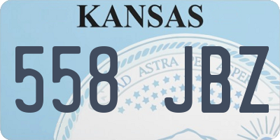 KS license plate 558JBZ