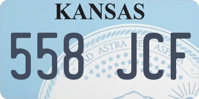 KS license plate 558JCF