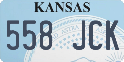 KS license plate 558JCK