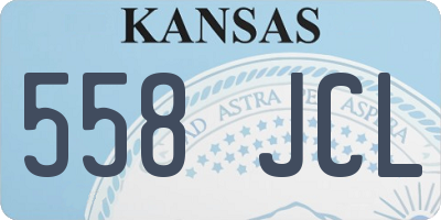 KS license plate 558JCL
