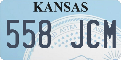 KS license plate 558JCM