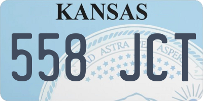 KS license plate 558JCT