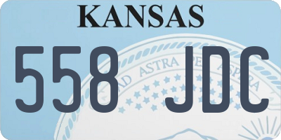 KS license plate 558JDC