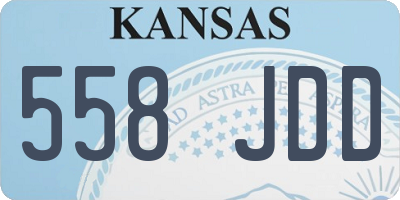 KS license plate 558JDD