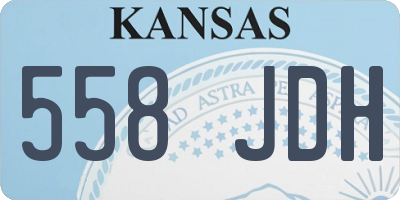 KS license plate 558JDH