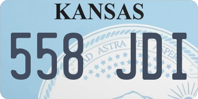 KS license plate 558JDI