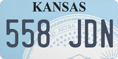 KS license plate 558JDN