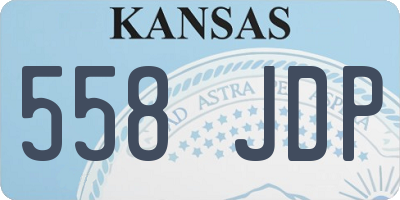 KS license plate 558JDP