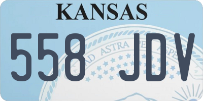 KS license plate 558JDV