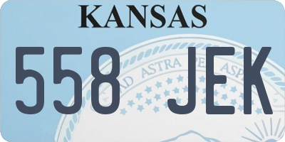 KS license plate 558JEK