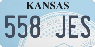KS license plate 558JES