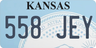 KS license plate 558JEY