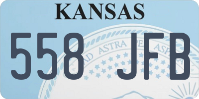 KS license plate 558JFB