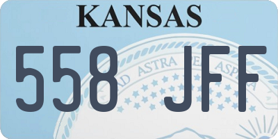 KS license plate 558JFF