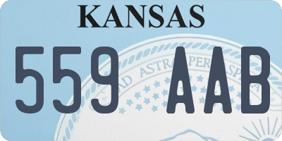 KS license plate 559AAB