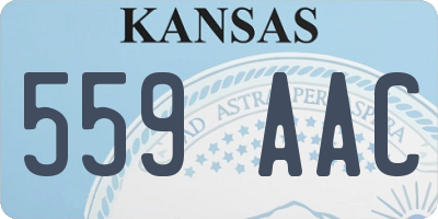 KS license plate 559AAC