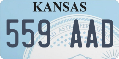 KS license plate 559AAD