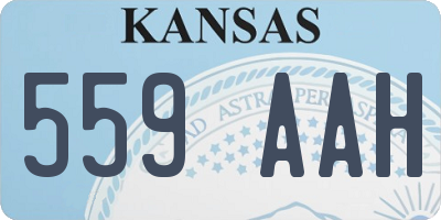 KS license plate 559AAH