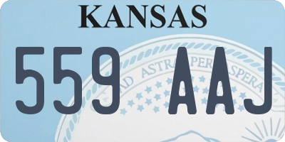 KS license plate 559AAJ