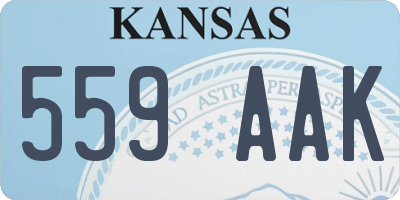 KS license plate 559AAK