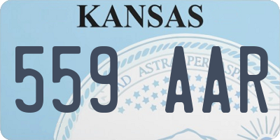 KS license plate 559AAR