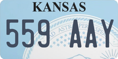 KS license plate 559AAY