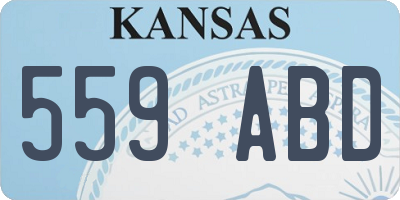 KS license plate 559ABD