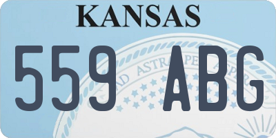 KS license plate 559ABG