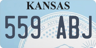 KS license plate 559ABJ