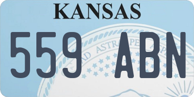 KS license plate 559ABN