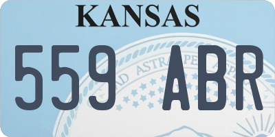 KS license plate 559ABR