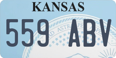 KS license plate 559ABV